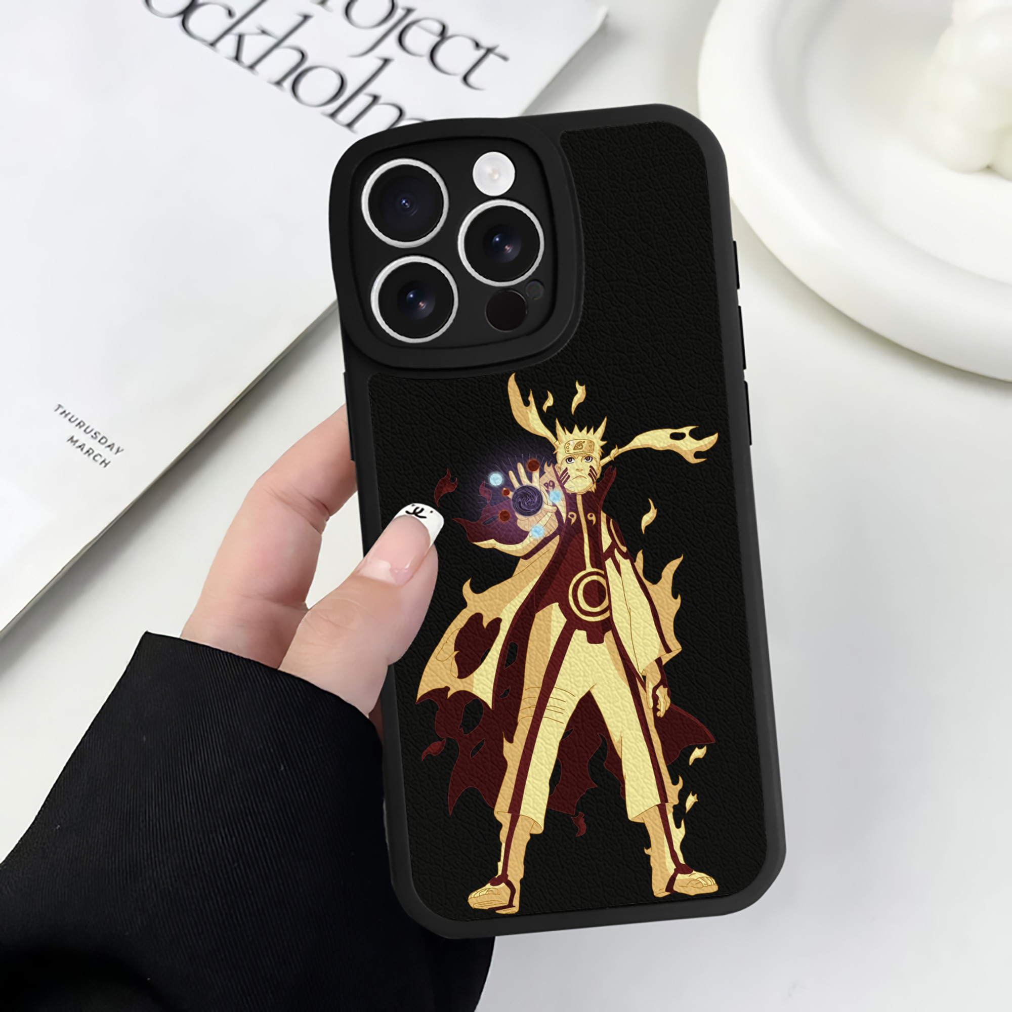 （画像用） NARUTO -ナルト- うずまき ナルト Uzumaki Naruto 【iPhone 16シリーズ対応】シリコンスマホケース（レザー調） 材質：シリコン